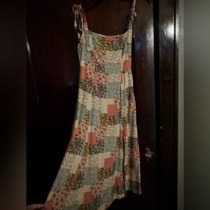 Rock & Roll cowgirl women’s patch print tie strap dress